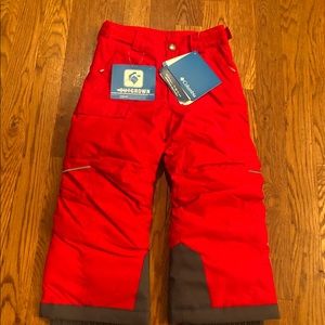NWT Red Columbia ski pants size 4T